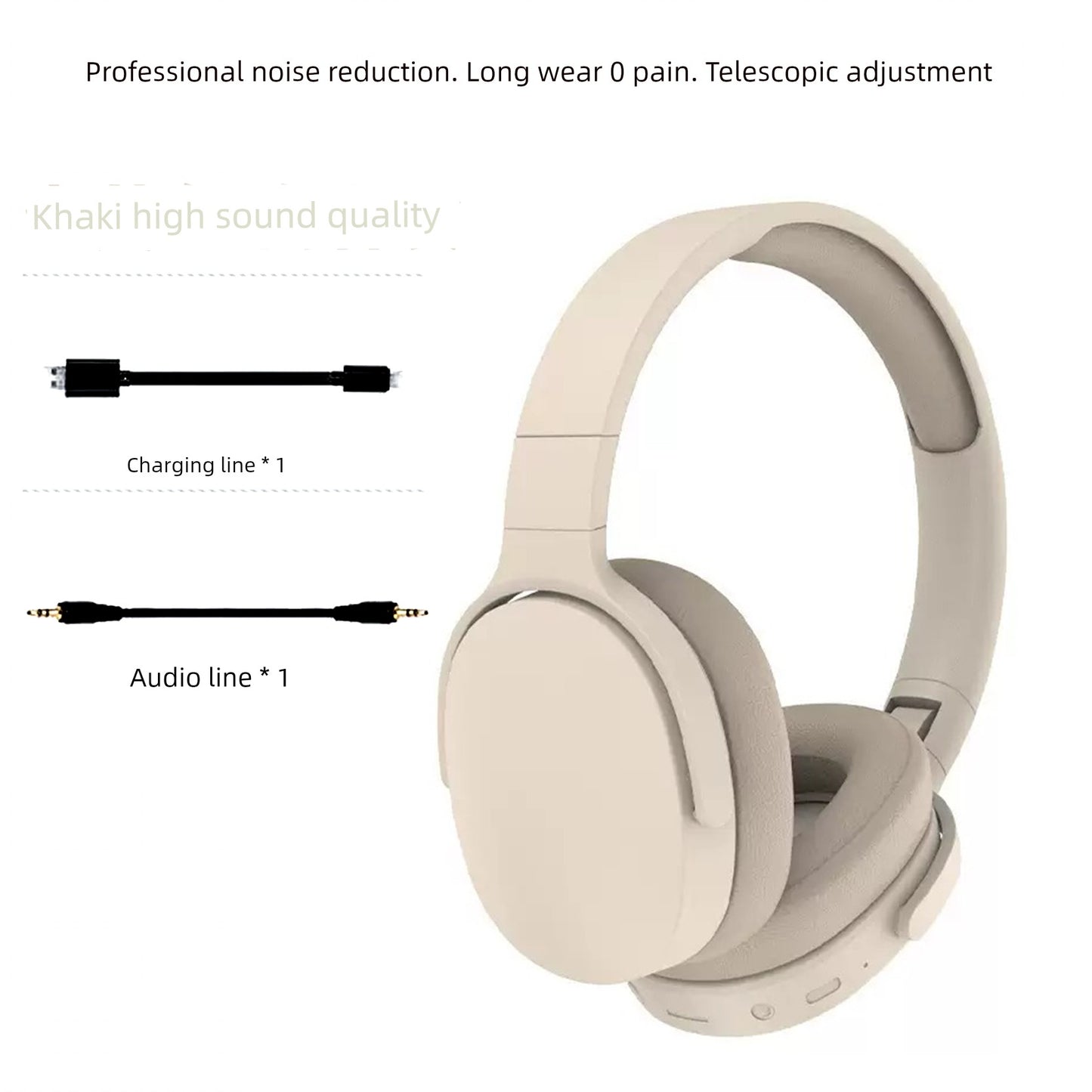 2025 Hot-Selling Headset Wireless Bluetooth Headset Foldable Dry-Reducing Low-Stress Full Ear Bag