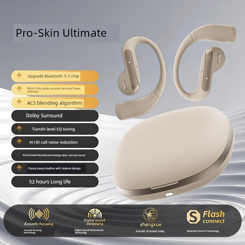 2025 New Arrival Half in-Ear Wireless Bluetooth Headset Ultra-Long Life Battery Non in-Ear Noise Reduction Sports Running for a Long Time without Pain