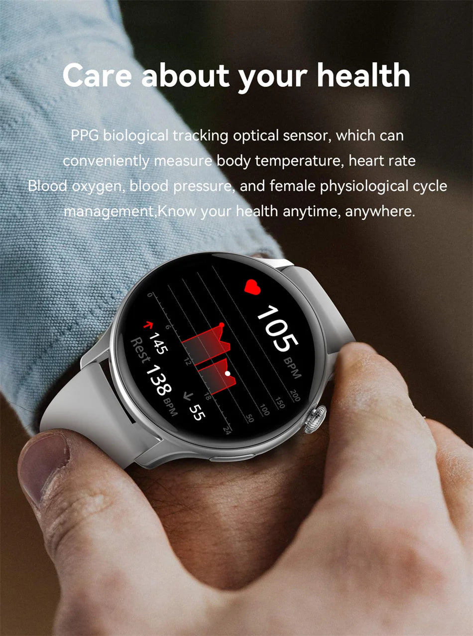 2024 True AMOLED Smart Watch Ladies Screen always Show Time 466*466 HD Health Tracker Voice Calling Smartwatch Women For Xiaomi
