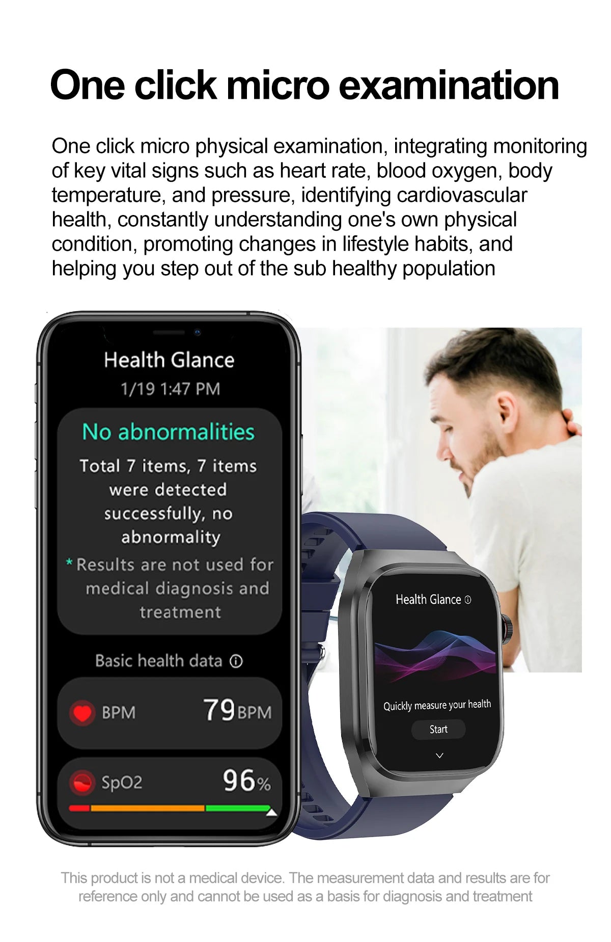 2025 New Three Highs Blood Pressure Smartwatch ECG Uric Acid Heart Rate Clock Body Analysis Health Monitoring Watches