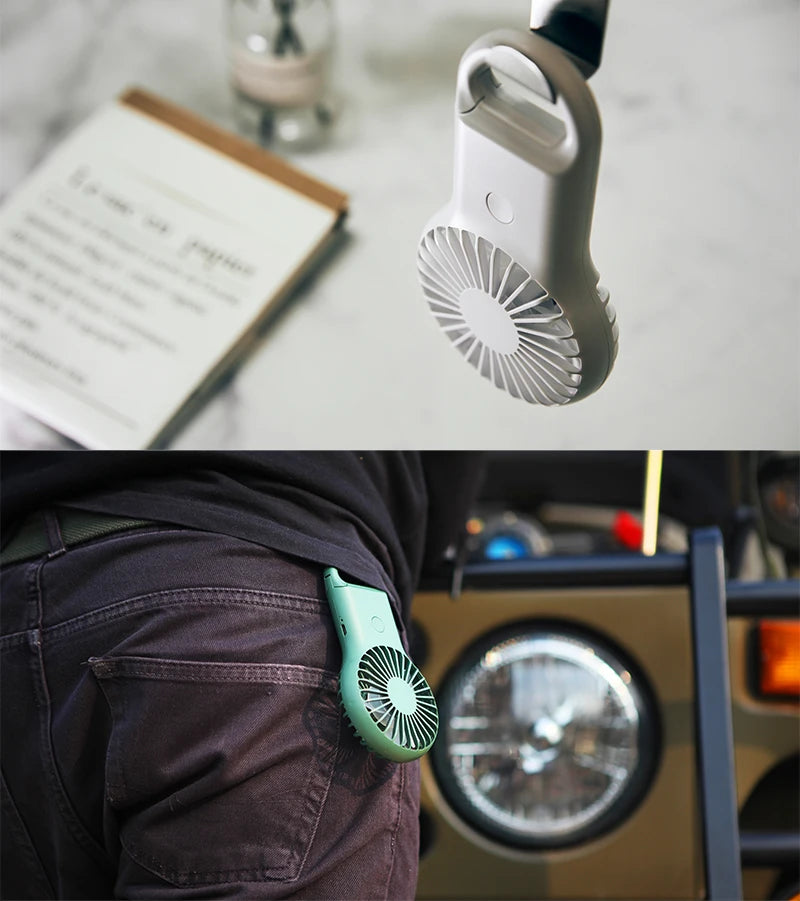 New handheld mini fan, silent high wind USB charging, outdoor hiking, creative gift for graduation season