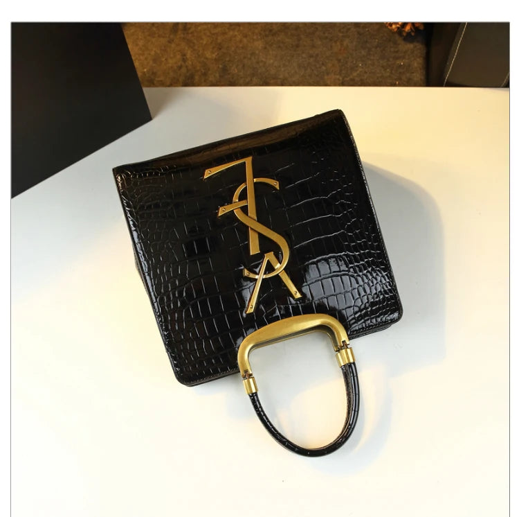 High-grade light luxury handbag New Autumn and Winter fashion Tote bag women's crocodile print single shoulder crossbodybag