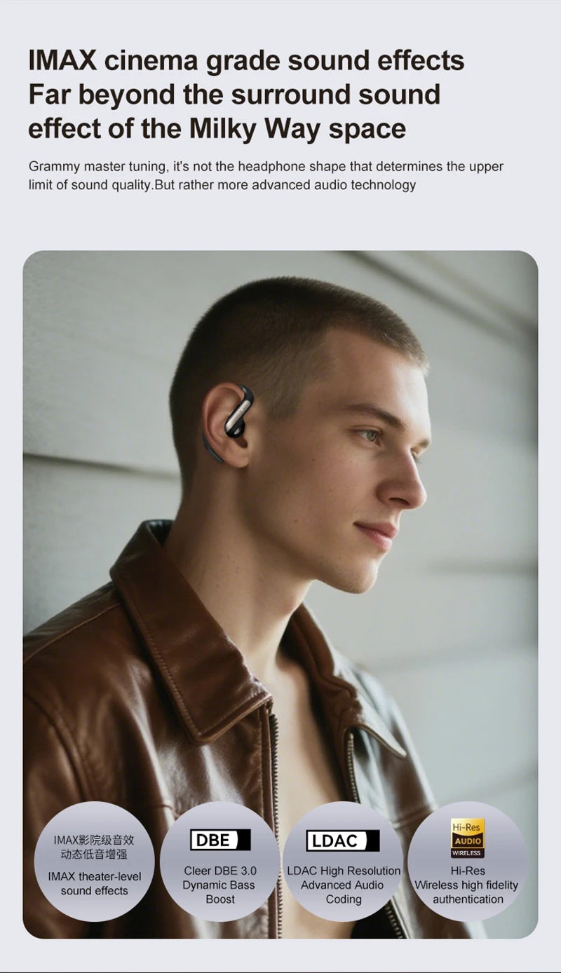 Xiaomi Smart AI Translation Headset Stereo Sound Semi-in-ear Air Conduction True Wireless Sports Long-lasting Bluetooth Headset