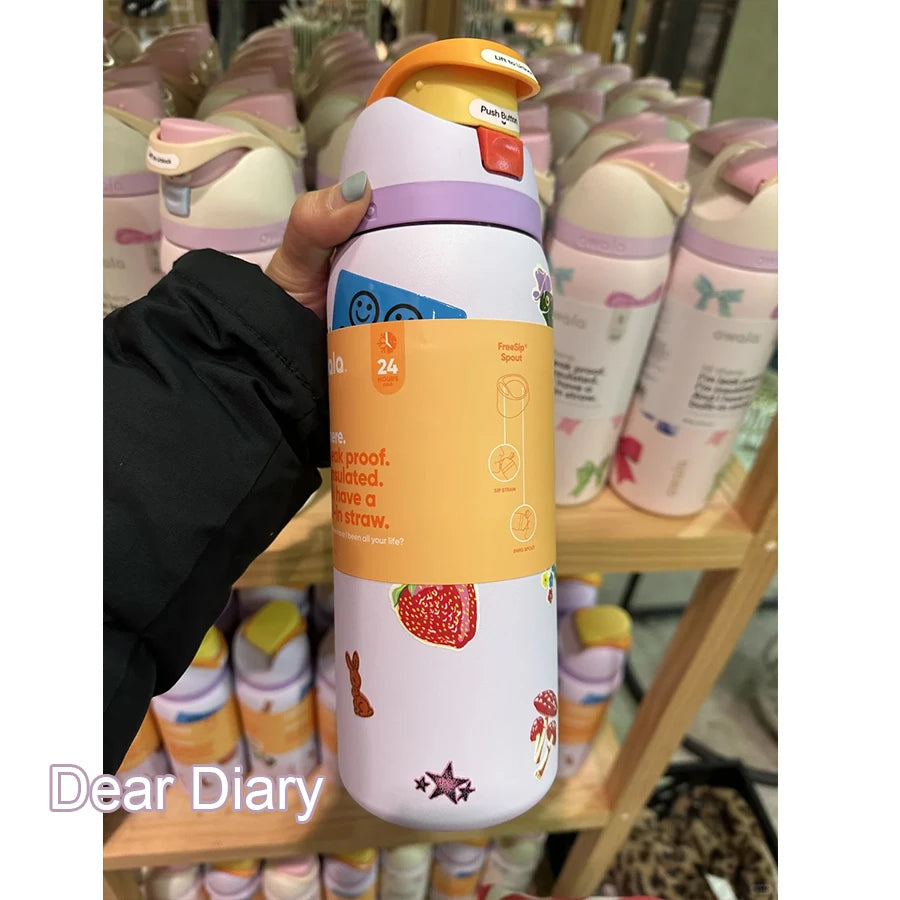 NEW Original Owala Insulated Stainless Steel Water Bottle with Straw, BPA-Free Sports Water Bottle