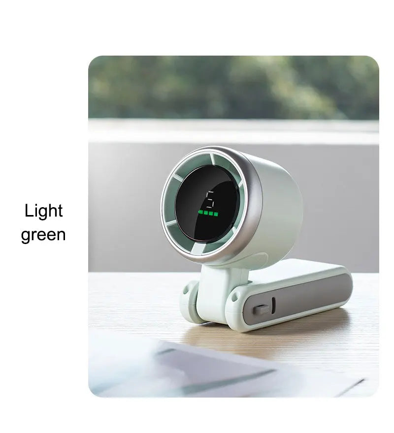 Handheld Mini Fan Small Pocket Electric Adjustable Turbo Low Noise Outdoor Office Camping Fan Rechargeable 5 Speed Air Cooler