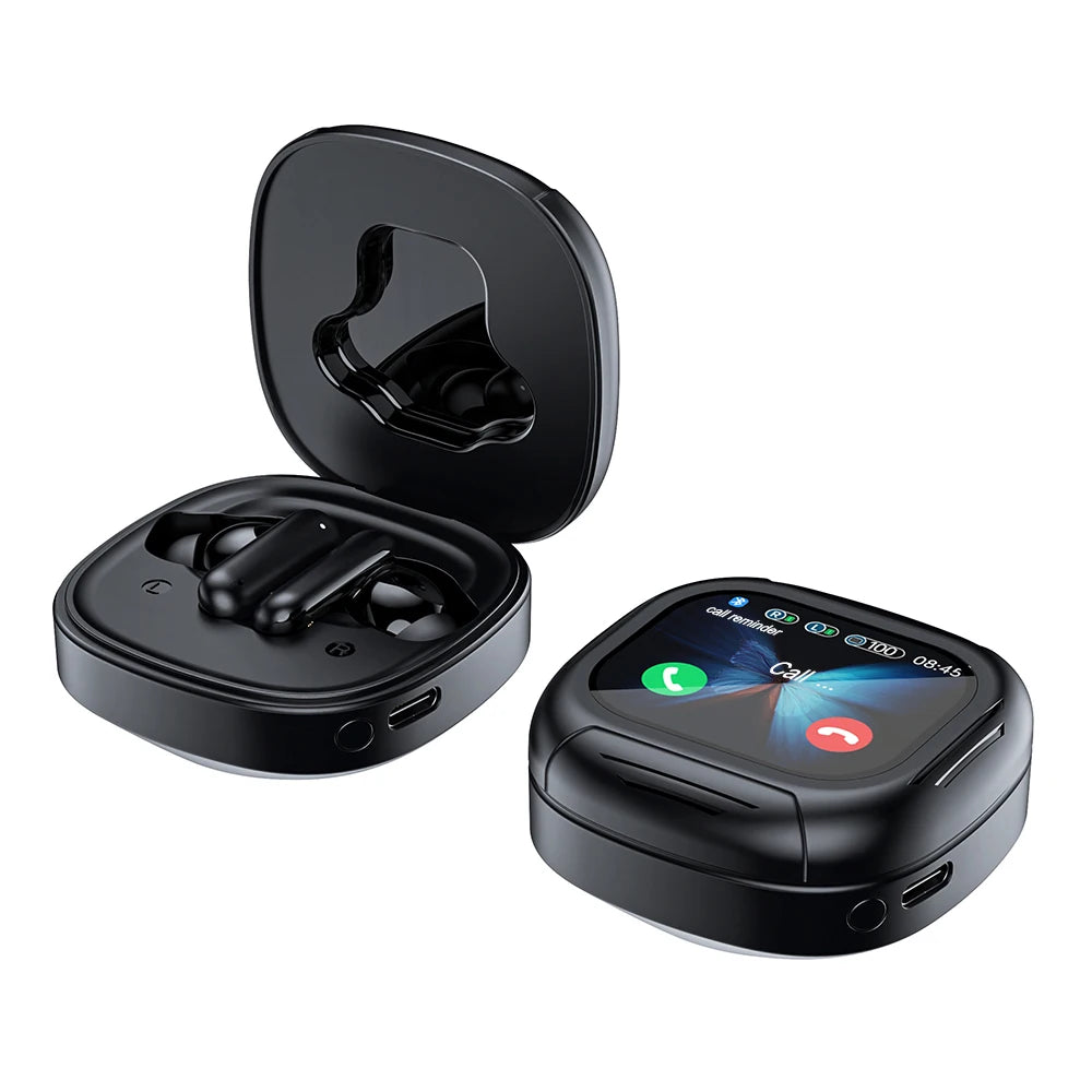 LX-60 Full Touch Screen Headphones ANC Bluetooth 5.4 Noise Cancelling Earphones HiFi Stereo Wireless In-Ear ENC Earbuds With Mic