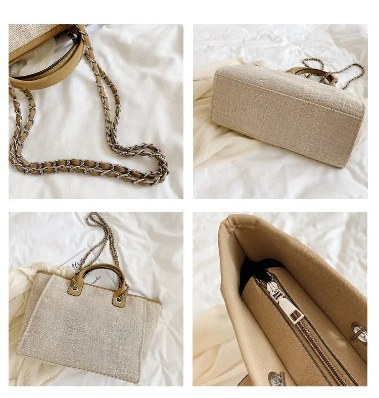 Fashion Make Up Designer Big Women's New Korean Fashion Casual Large Capacity Shoulder Crossbody Chain Tote Bag