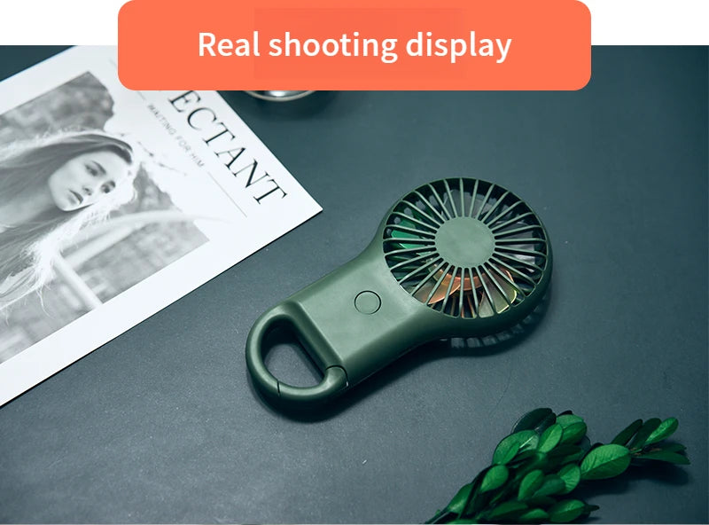 New handheld mini fan, silent high wind USB charging, outdoor hiking, creative gift for graduation season