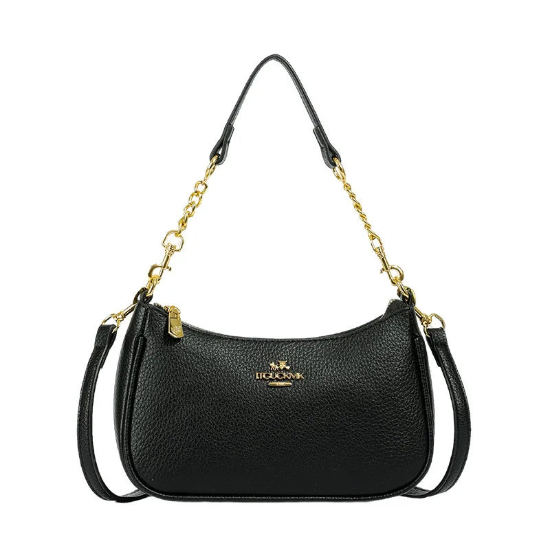 Ladies Classic Geometry Pattern Multifunctional Crossbody Bag 2025 Women's Handbag Fashionable Printed Shoulder Bag PU Leather