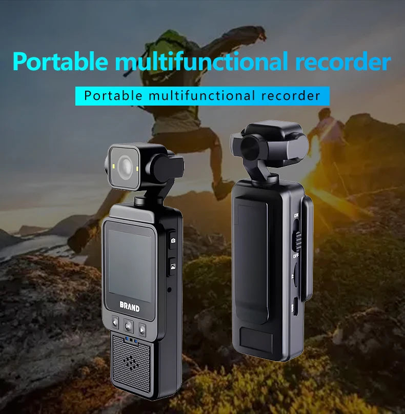 1080P Handheld Sports Pocket Camera HD Display 180° Rotatable WiFi Wireless Video Recorder Built-in Fill Light Motion Camera
