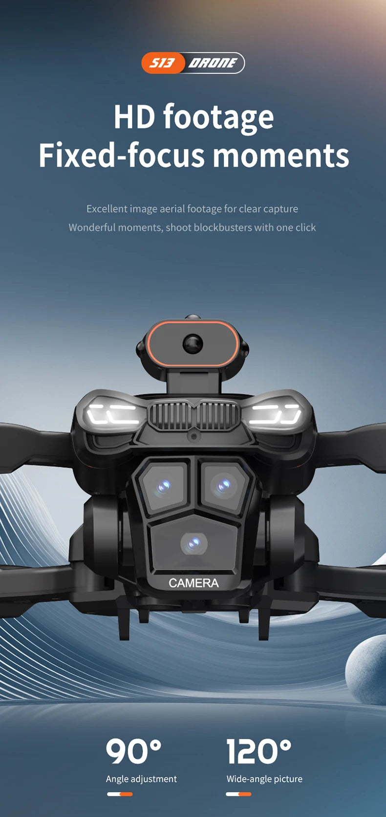 Xiaomi Mijia S13 Drone 8K Professional Dual Camera GPS FPV Brushless Motor Optical Flow Hovering Foldable Quadcopter.