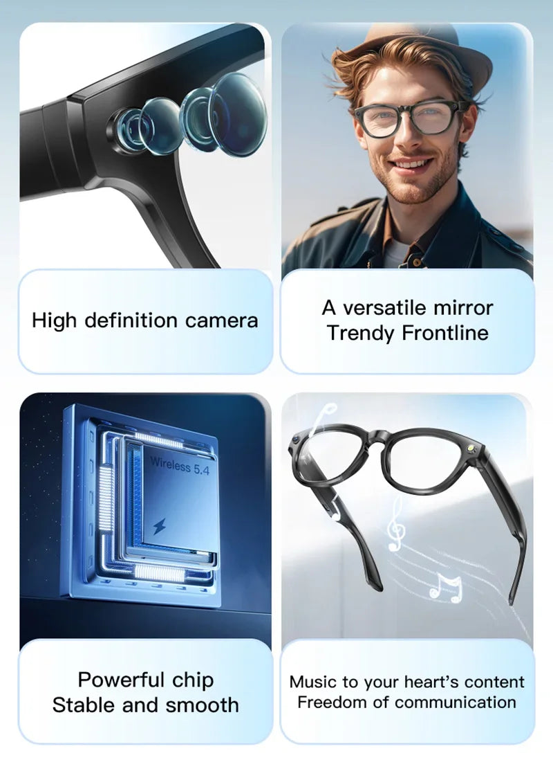 Xiaomi GS380 Smart Glasses With Camera 200W Pixels Auto Colour Change Lens Bluetooth Glasses Listen to music Shooting Sunglasses
