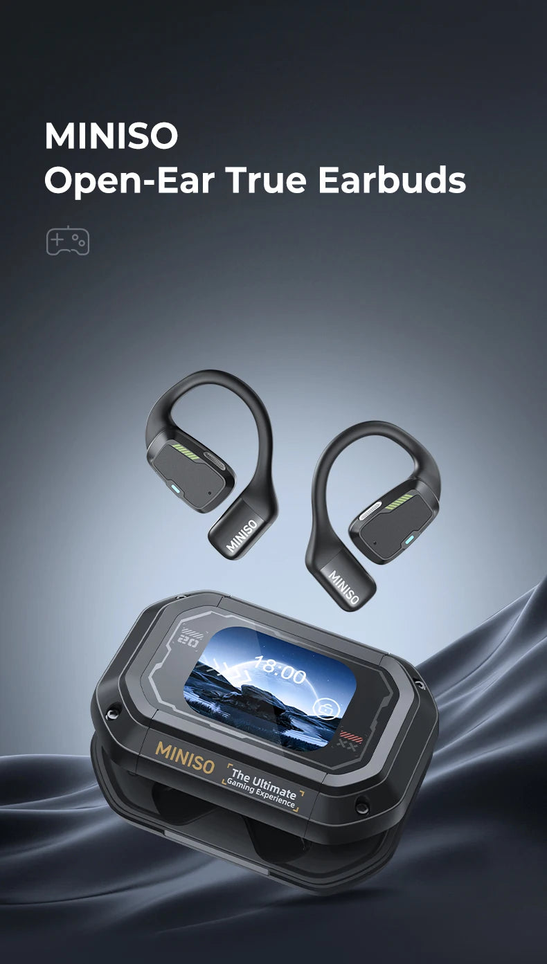 MINISO M98 True Wireless Open Ear Earbuds Bluetooth 5.4ears,13mm Dynamic Driver OWS Ears heads Gaming Headset Super Long Endure