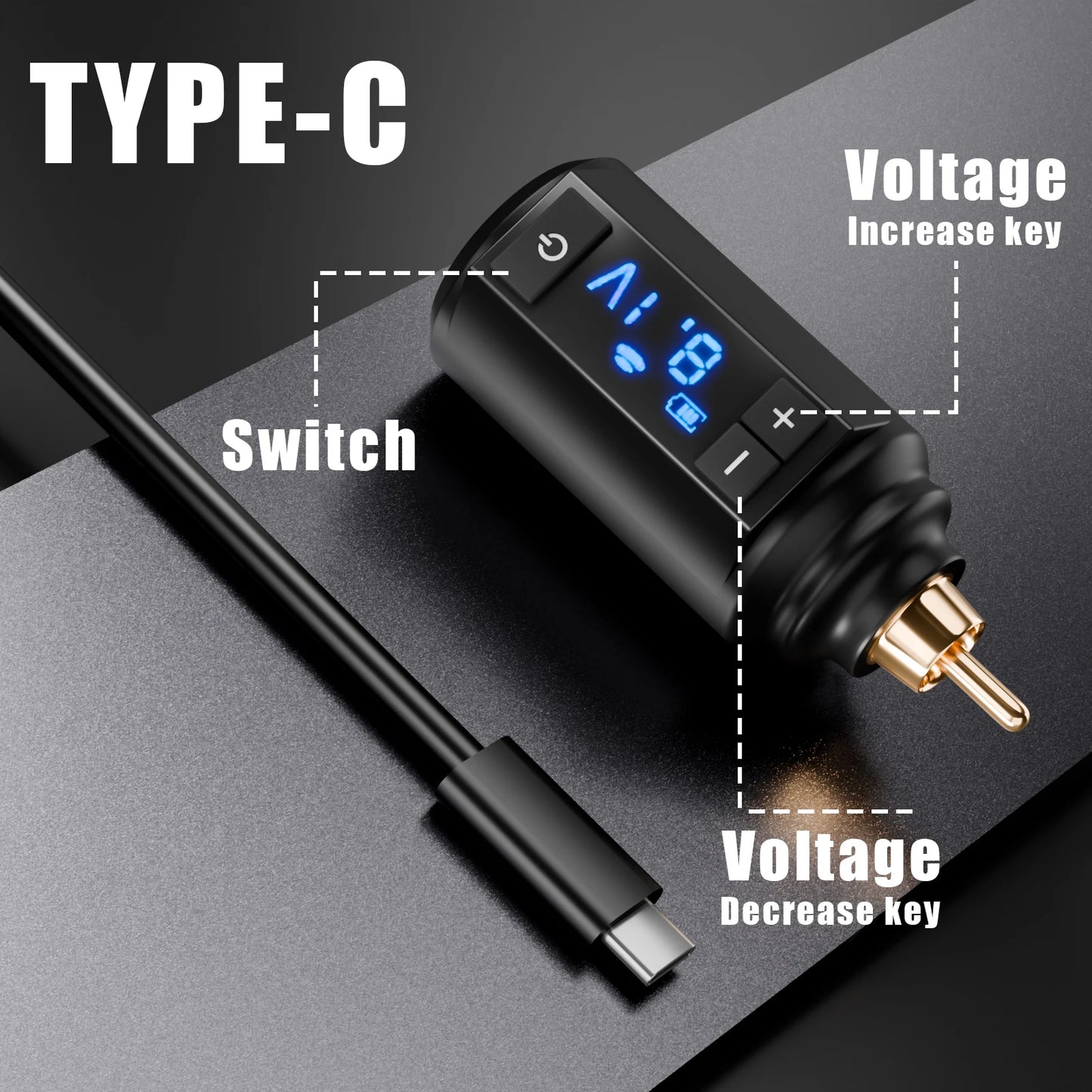 Tattoo Kit POSEIDON Lightweight Tattoo Pen Kit For Permanent Makeup Tattoo Machine Wireless Tattoo Power Supply Tattoo Gun Kit
