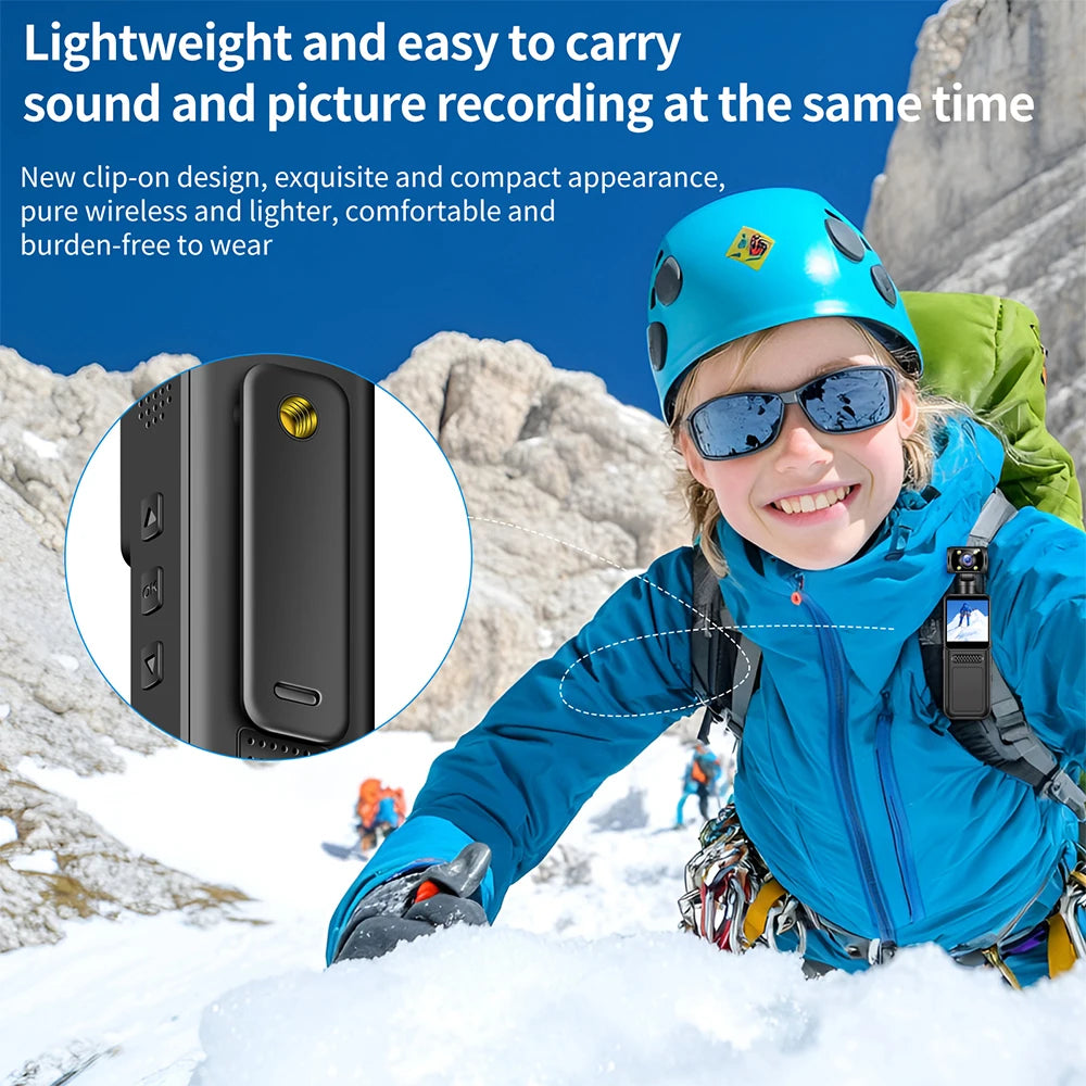 128GB 4K Ultra HD Action Mini Camera 180 Rotatable Vlog Wifi Sports Cam Waterproof Case Helmet Travel Bicycle Driver Recorder