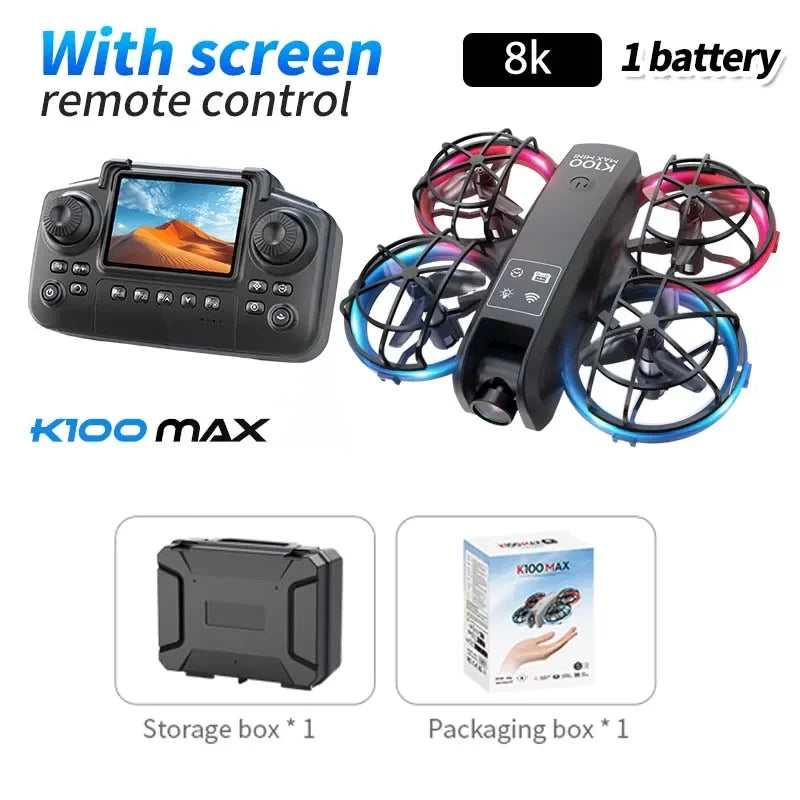 New K100 MAX Drone 8K 5KM Optical Flow Professional HD Dual Camera Obstacle Avoidance Aerial Photography Quadcopter Toys Gifts