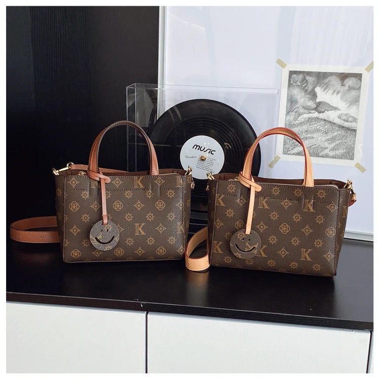 Classic Leather Tote Bag For Ladies, Shoulder Strap And Spacious, Elegant Popular Handbag By Luxury Brand For Women