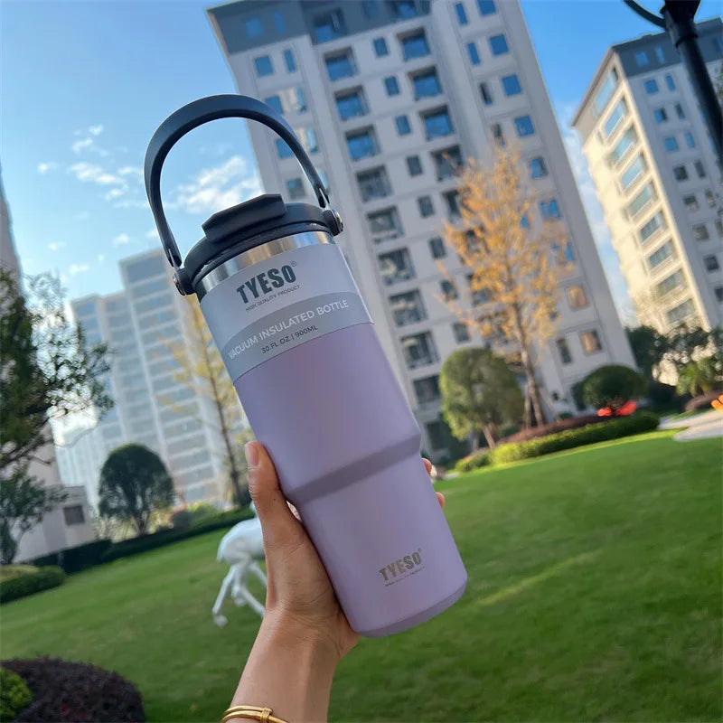 Tyeso 30oz Coffee Cup Thermos Bottle 900ml Stainless Steel Double Wall Insulation Cold And Hot Travel Mug Vacuum Flask Thermos