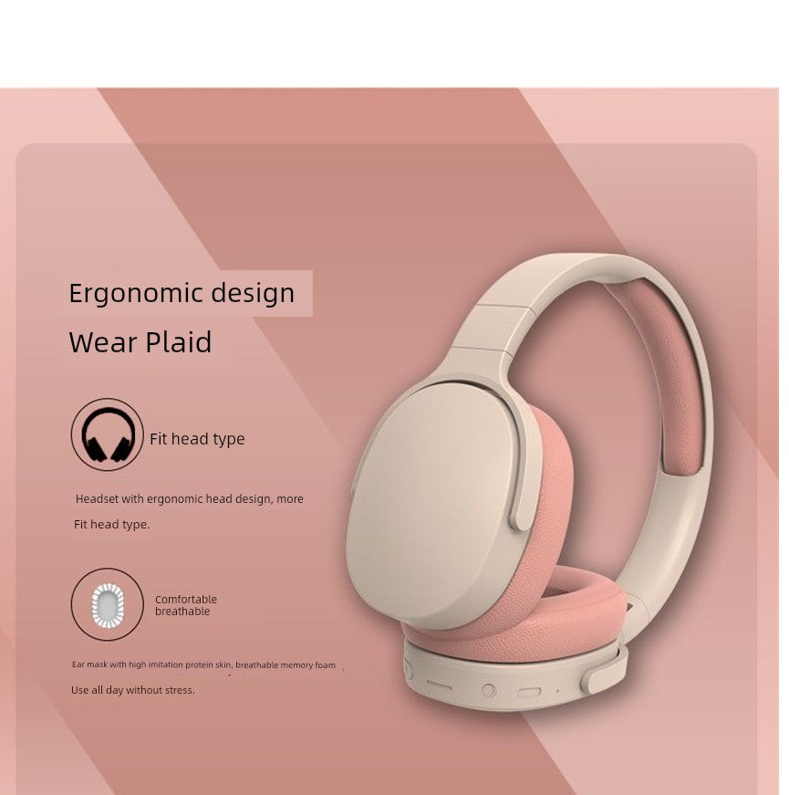 2025 Hot-Selling Headset Wireless Bluetooth Headset Foldable Dry-Reducing Low-Stress Full Ear Bag
