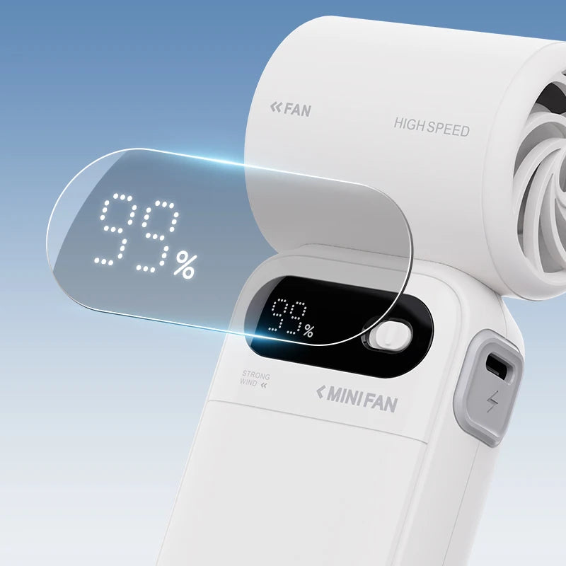 Xiaomi Youpin Electric Fan Wireless Portable Handheld Desktop Small Fan 100 Levels High Speed Strong Wind Mini Pocket Fan Gift