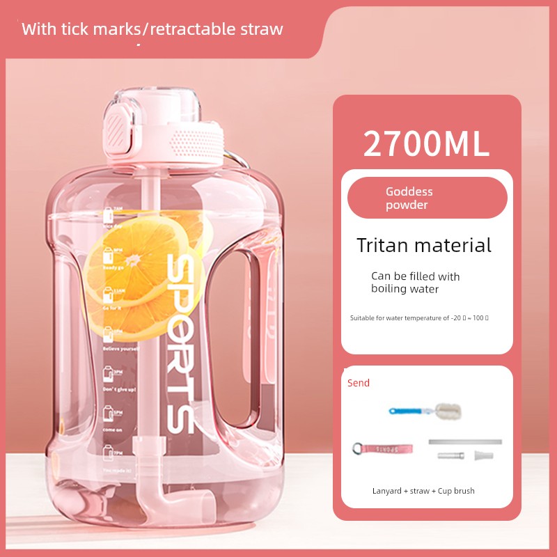 Tritan 5Liter T Barrels Large Large-Capacity Water Cup Sports Water Kettle Outdoor Portable High Temperature Resistant Tea Cup for Boys