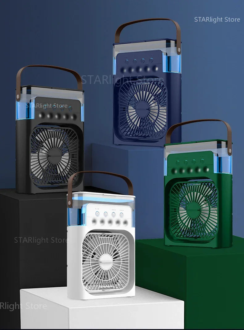Xiaomi MIJIA 3-in-1 Portable Air Conditioners Fan With LED Night Light Household Mini Air Cooler For Office Home Adjustable Fan