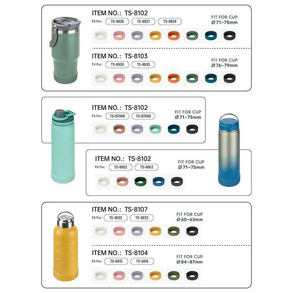 Coaster Bottom Cover for Tyeso Water Bottle 1050ml 1200ml TS-8829 TS-8830 Anti Slip Bottom Sleeve Cover for Tyeso Mug Accessory