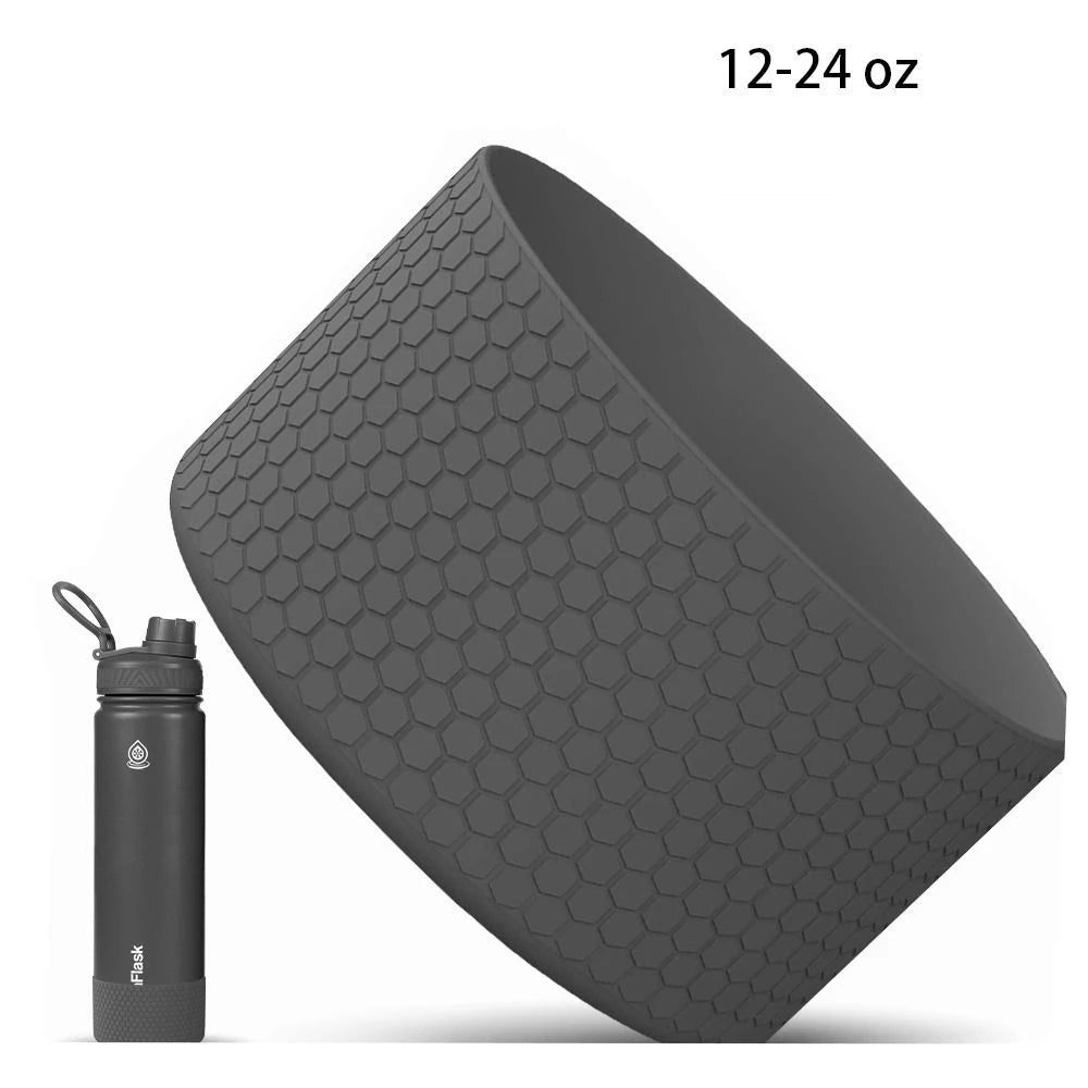 For Aquaflash HydroFlask And More 12-40 oz Anti-Slip Bottle Bottom Sleeve Cover Hexagon Texture Water Bottle Pad Protective Case