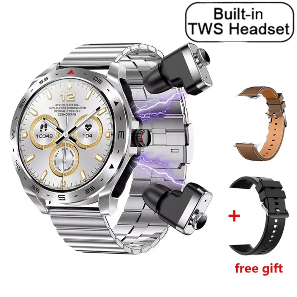 2024 TWS 2-in-1 Bluetooth Earphones Smart Watch Bluetooth Call GPS Motion Trajectory HIFI 9D Sound Quality Smartwatch