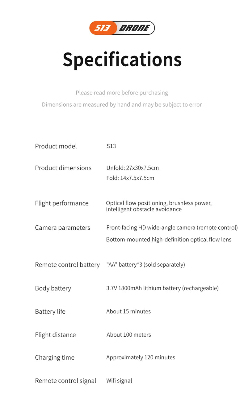 Xiaomi Mijia S13 Drone 8K Professional Dual Camera GPS FPV Brushless Motor Optical Flow Hovering Foldable Quadcopter.