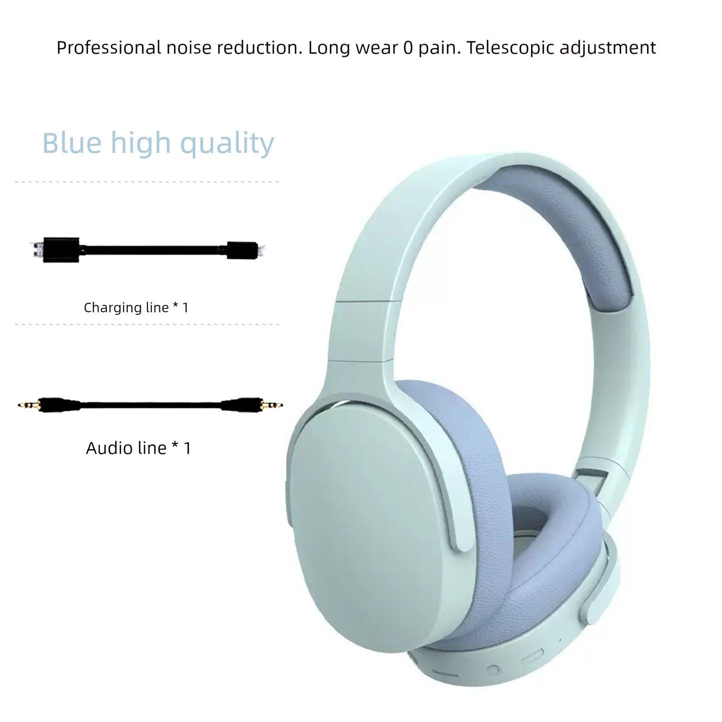 2025 Hot-Selling Headset Wireless Bluetooth Headset Foldable Dry-Reducing Low-Stress Full Ear Bag