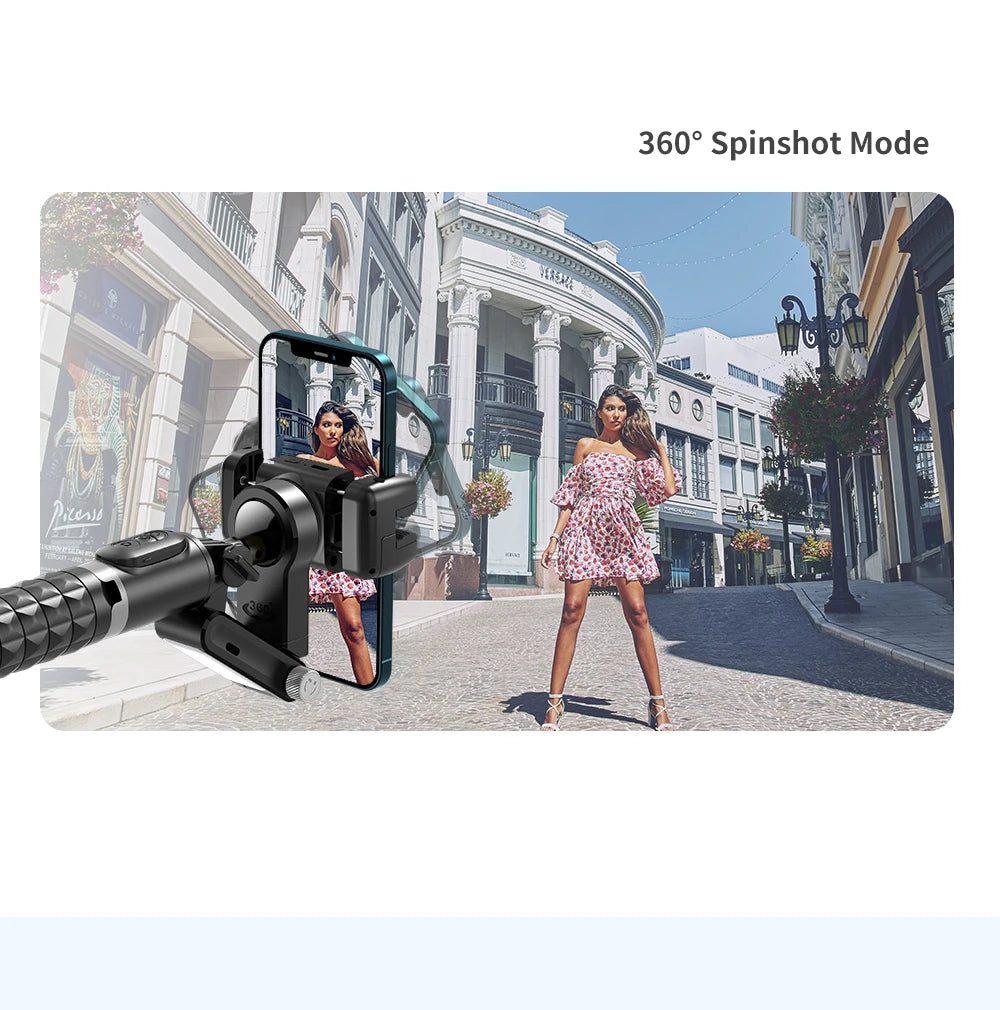 Q18 Desktop Following the shooting Mode Gimbal Stabilizer Selfie Stick Tripod with Fill Light for Smartphone