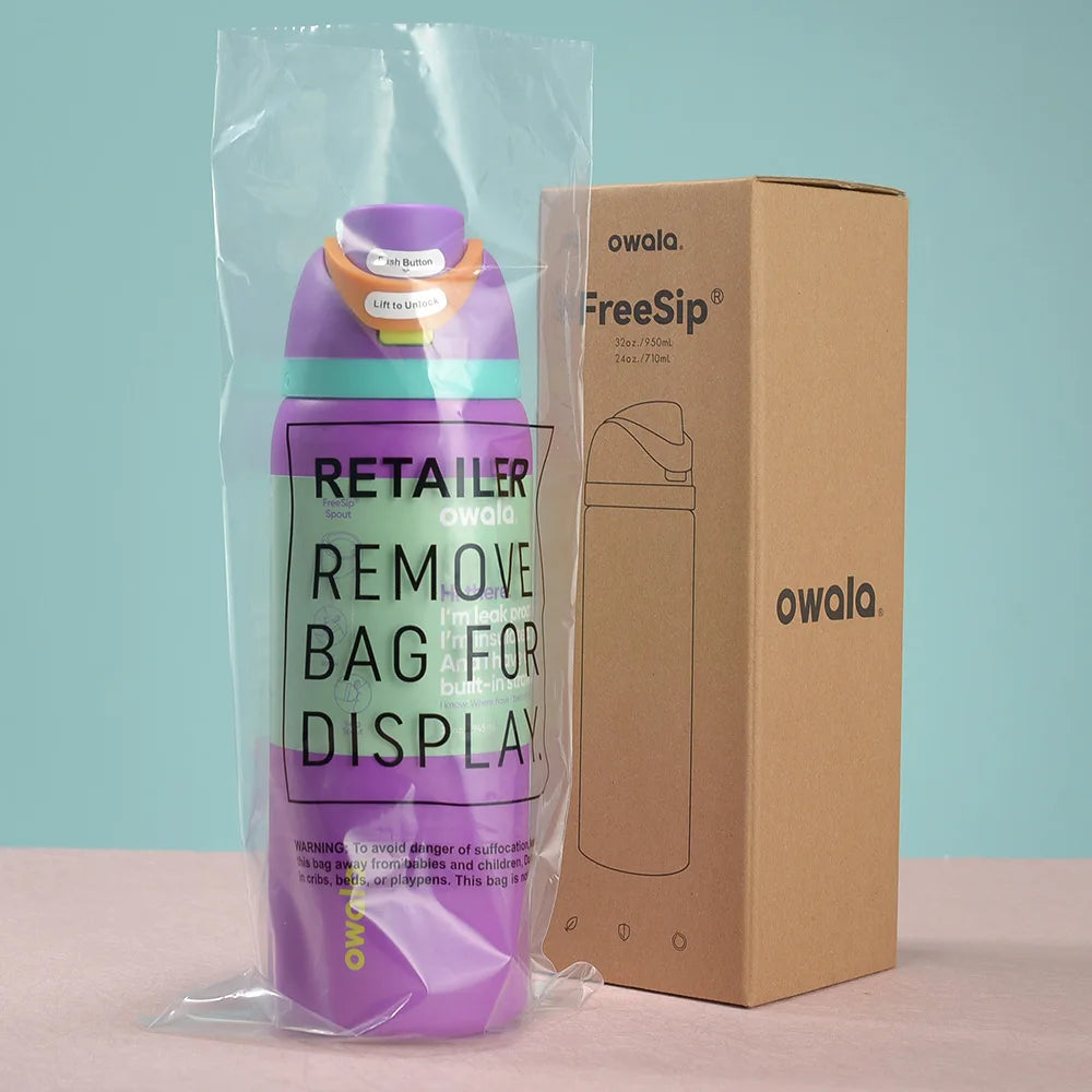 NEW Original Owala Insulated Stainless Steel Water Bottle with Straw, BPA-Free Sports Water Bottle