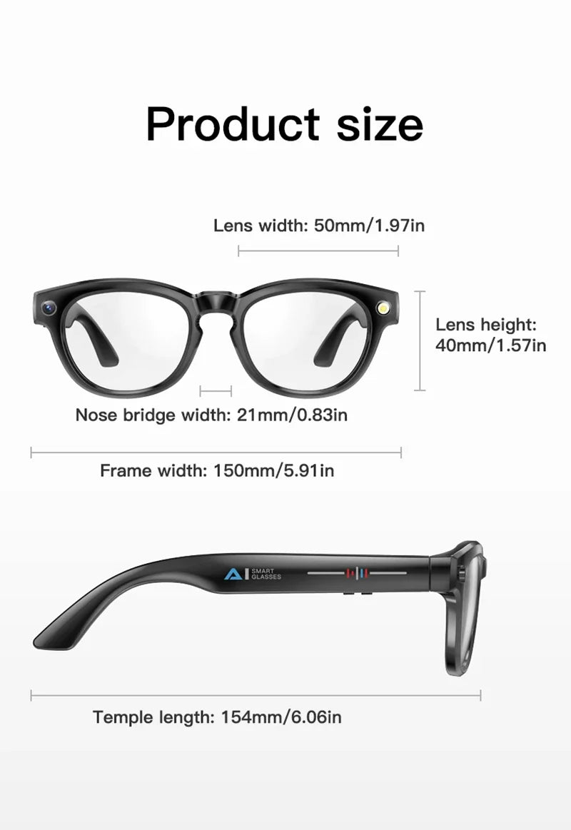 Xiaomi GS380 Smart Glasses With Camera 200W Pixels Auto Colour Change Lens Bluetooth Glasses Listen to music Shooting Sunglasses