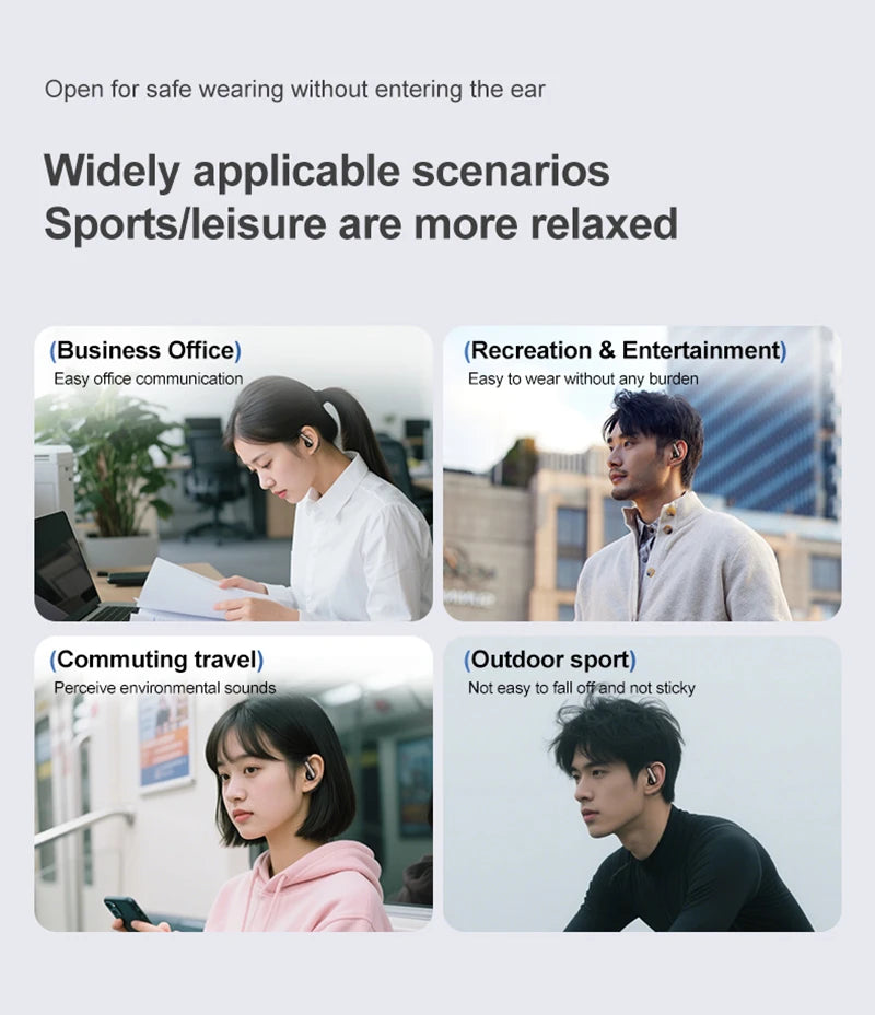 Xiaomi Smart AI Translation Headset Stereo Sound Semi-in-ear Air Conduction True Wireless Sports Long-lasting Bluetooth Headset