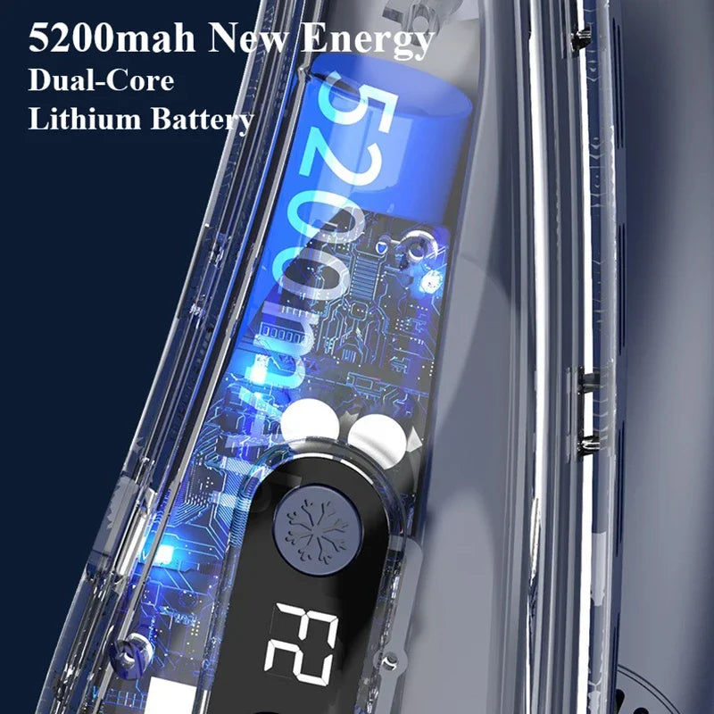 2024 New Neck Air Conditioner Portable Neck Fan Rechargeable Semiconductor Cooling Bladeless Fan Wearable Cooler multi purpose