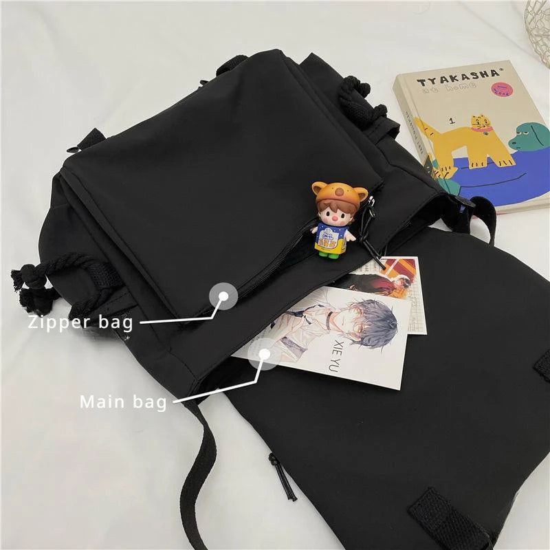 Women's Nylon Handheld One Shoulder Versatile Large Capacity Crossbody Bag Retro Work Travel
