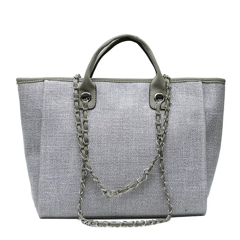Fashion Make Up Designer Big Women's New Korean Fashion Casual Large Capacity Shoulder Crossbody Chain Tote Bag