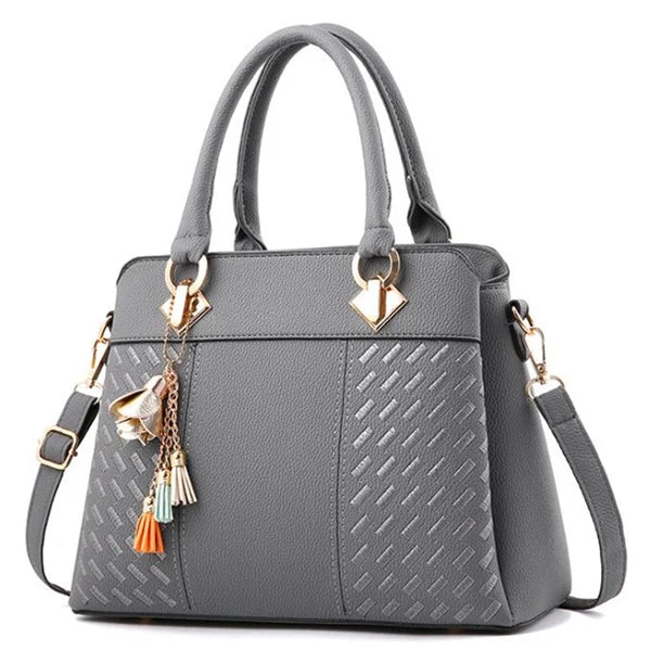 Gusure Luxury Handbag Women Crossbody Bag with Tassel hanging Large Capacity Female Shoulder Bags Embroidery Tote bag