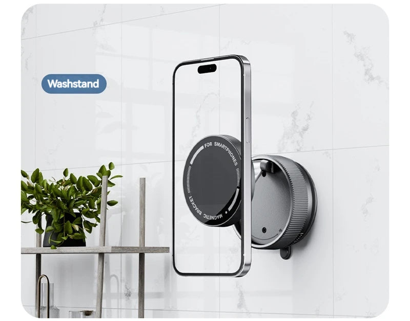 Vacuum Magnetic Car Phone Holder Foldable Suction Cup