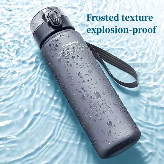 Durable water bottle with bounce cover, suitable for outdoor sports-very suitable for cycling, camping and running