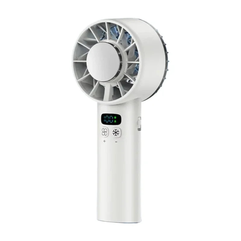 5200mAh Portable mini Fan 100 Wind Speeds Instant Cooling with Ice Mode Handheld fan USB Rechargeable electric fans Camping Fan