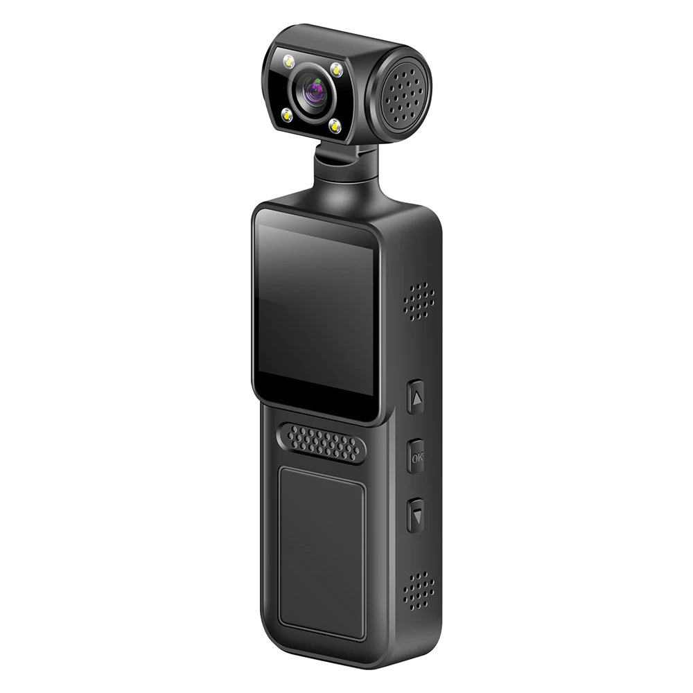 128GB 4K Ultra HD Action Mini Camera 180 Rotatable Vlog Wifi Sports Cam Waterproof Case Helmet Travel Bicycle Driver Recorder
