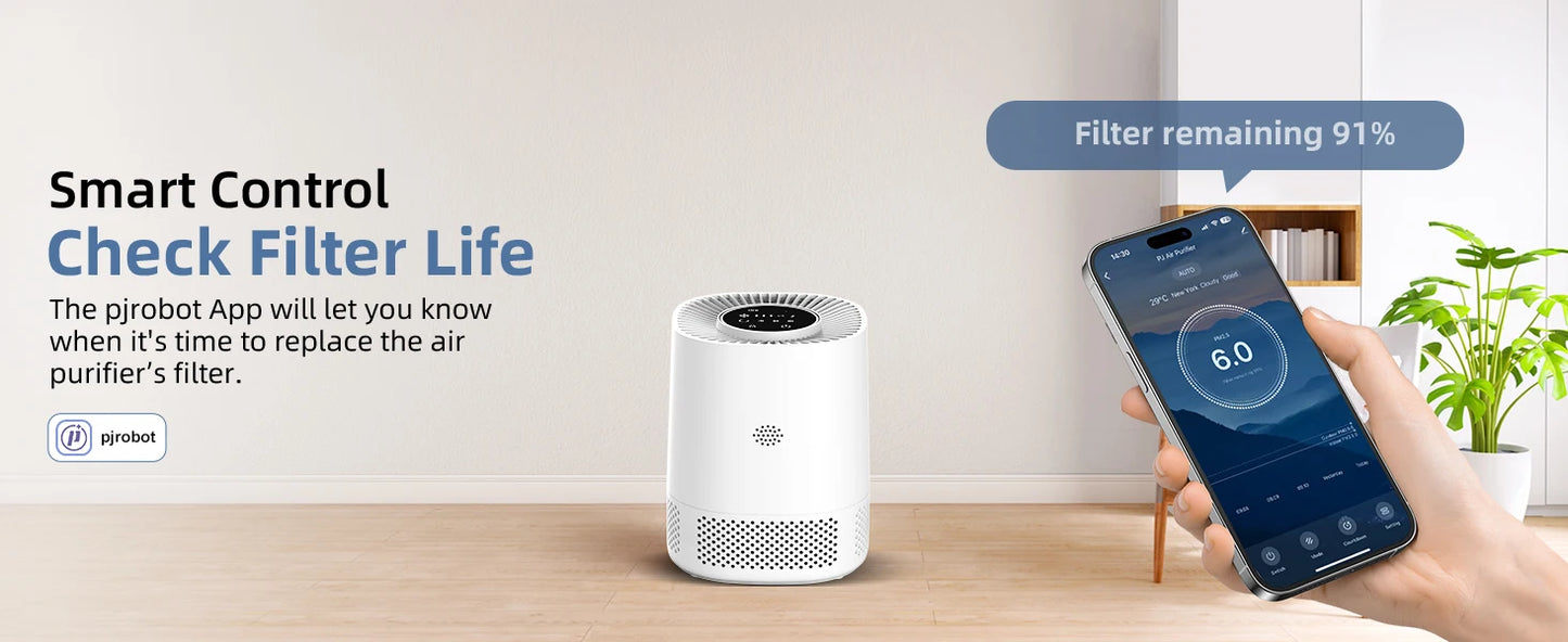 Air Purifiers for Bedroom, BHTNYOO-H13 HEPA Air Filter, PM2.5 Air Purifier Portable Indoor Odor Eliminators Purification System