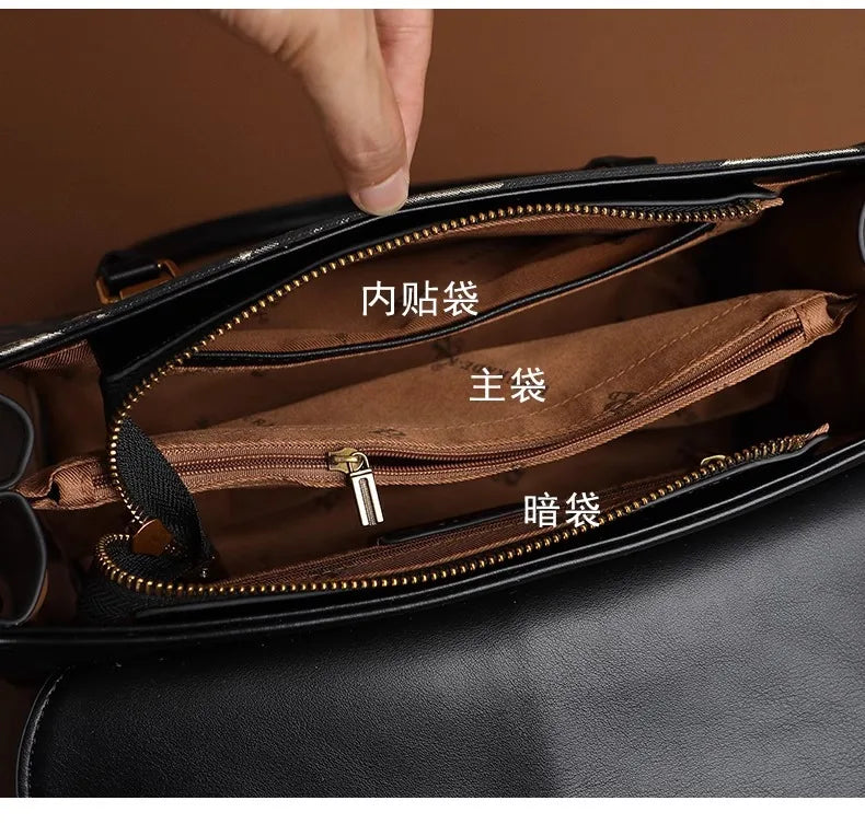 Classic Elegant Ladies Hand Bag By Famous Designer Luxury Brand Leather Shoulder Messenger Bag For Gifts
