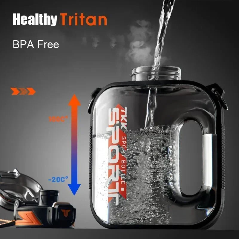 Big Capacity Sports Bottle New Tritan Water Kettle Drink Bottles Outdoor Fitness Space Cup GYM Kettle BPA FREE 1L/1.6L/2L