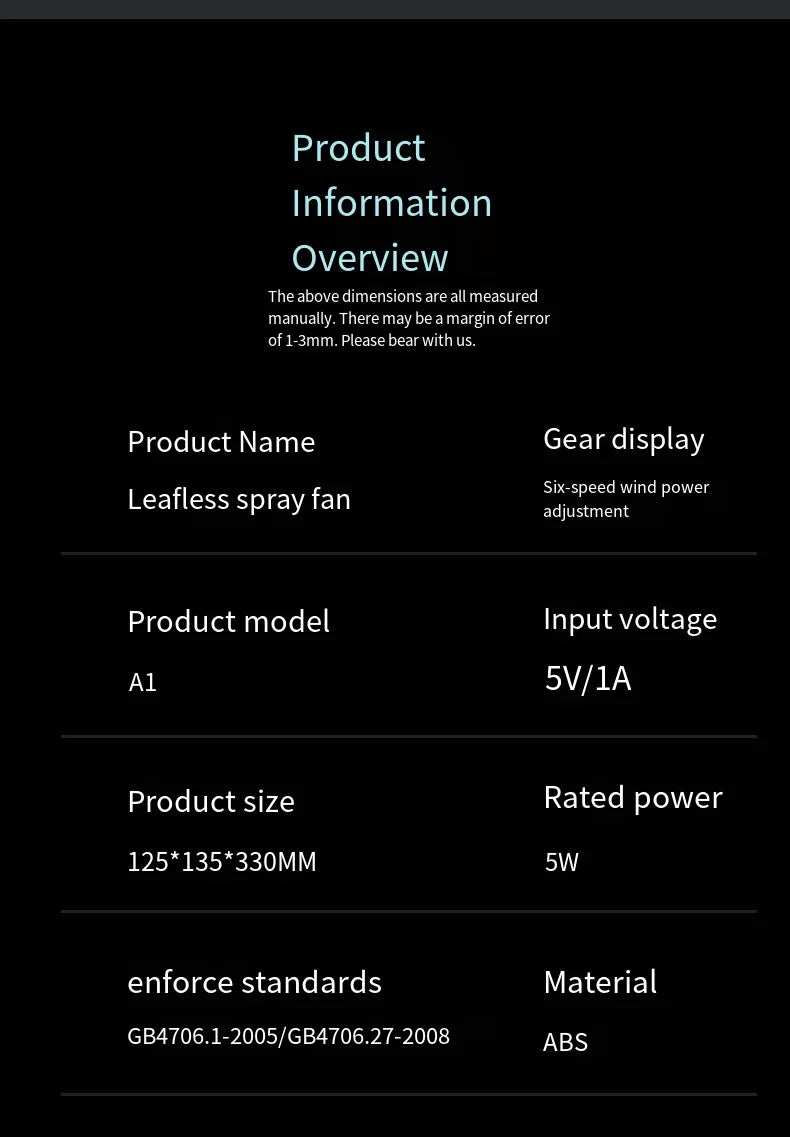 Bladeless Fan Portable Air Conditioner LED Display Desktop Bladeless Cooler Cooling Fans Tower Air Cooler for Office Bedroom