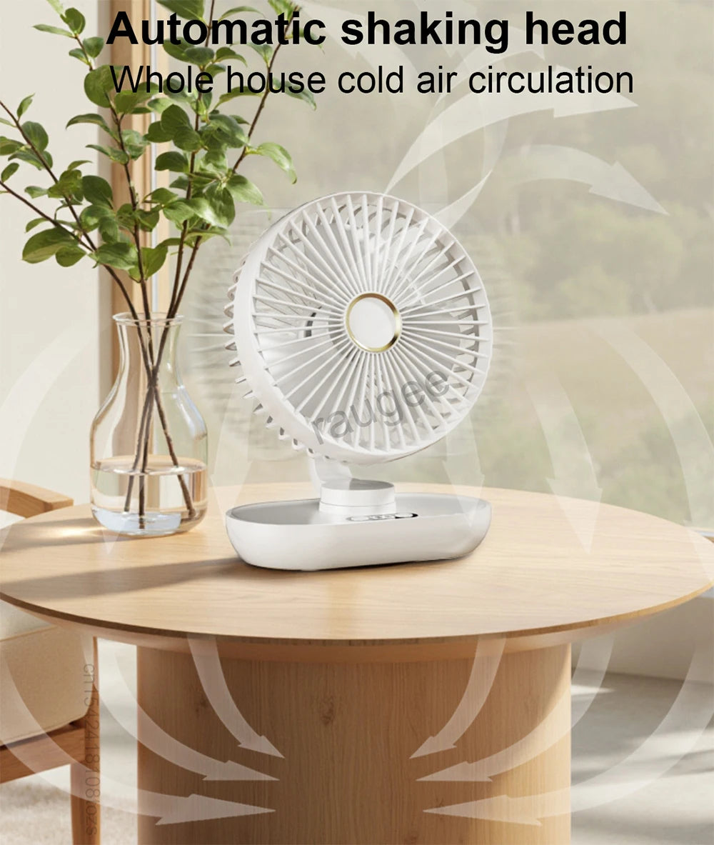 Rechargeable Fans Portable Desktop Fan Home Office Dormitory USB Mini Small Electric Fan Air Circulators High Wind Table Fan