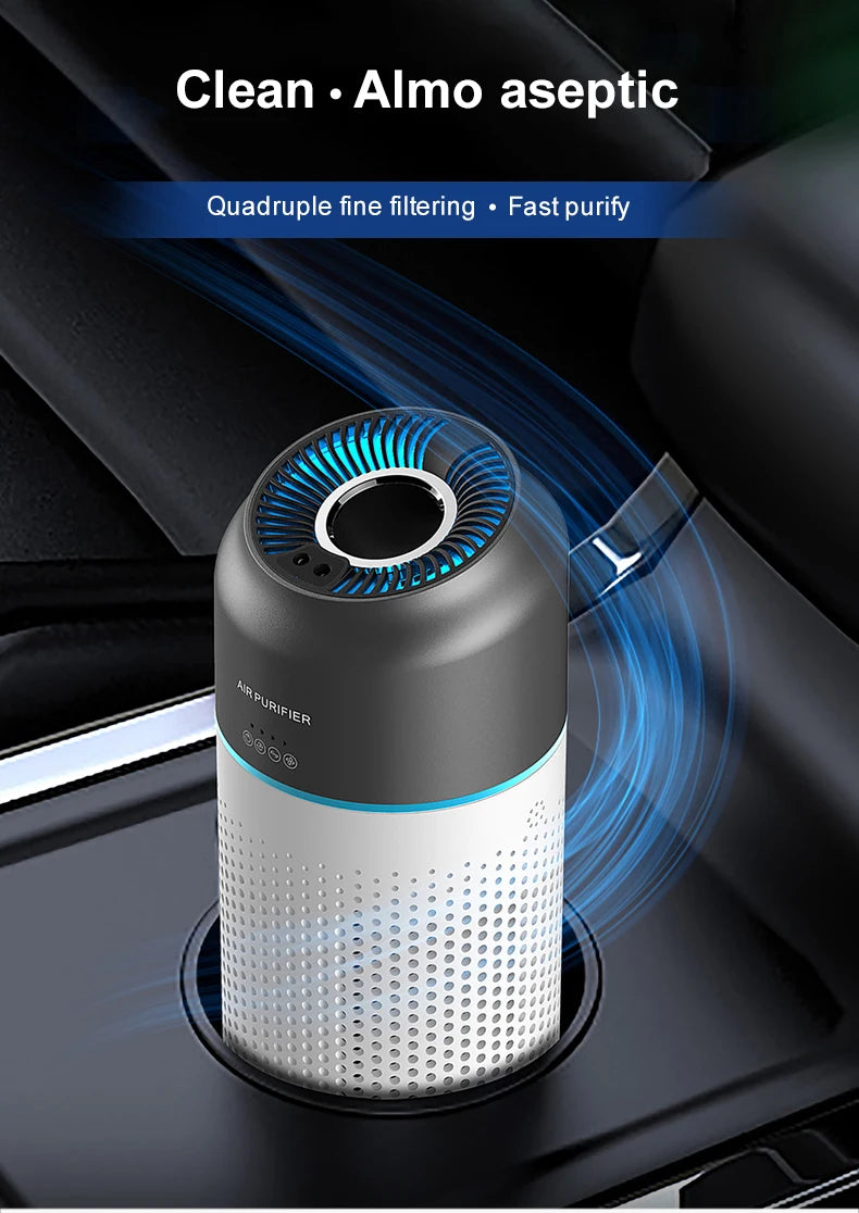 New CP01 Car Air Purifier Portable Intelligent Gesture Sensing Mini Air Purifier Automotive Supplies Odor Removal