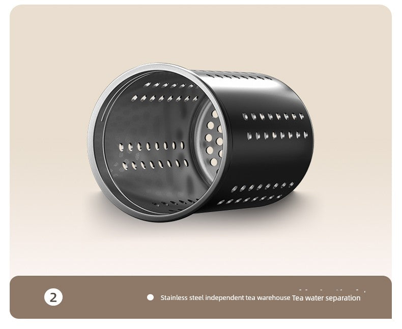 Vacuum Cup 2024 New Arrival Tea Water Separation Good-looking Tea Cup Men's Outdoor Tea Portable Quickly Open Stainless Steel Water Cup